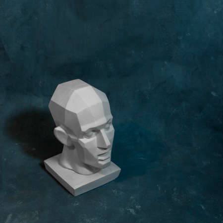 Hypnotic head for teaching drawing on a uniform backgroundの写真素材