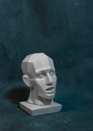 Hypnotic head for teaching drawing on a uniform backgroundの写真素材