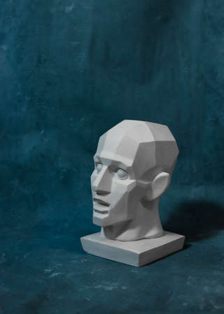 Hypnotic head for teaching drawing on a uniform backgroundの写真素材
