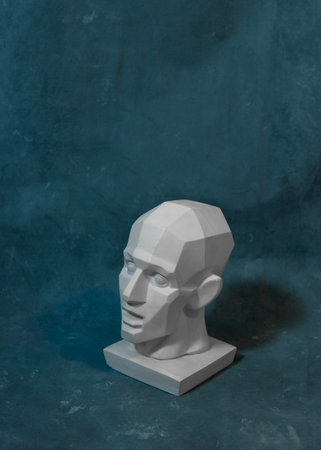 Hypnotic head for teaching drawing on a uniform backgroundの写真素材