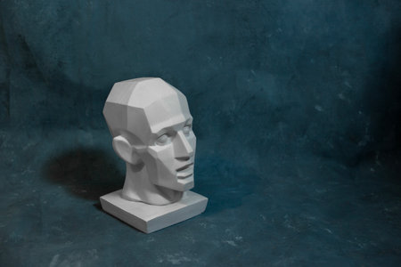 Hypnotic head for teaching drawing on a uniform backgroundの写真素材