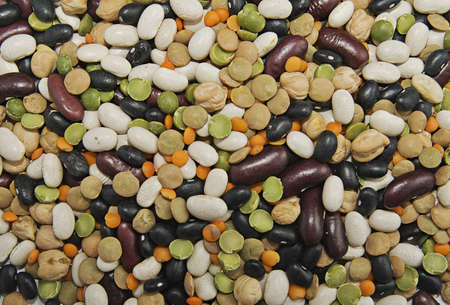 Various legumes  peas, kidney-beans, lentils background