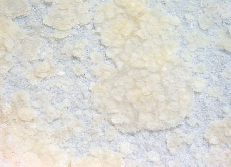 Texture of raw salt on a bottom of a salty lake