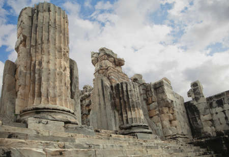 Ruins of ancient Apollo temple in Didyma, Turkey