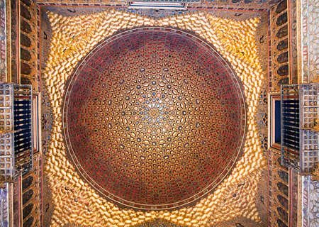 Dome in Alcazar palace. view from belowのeditorial素材