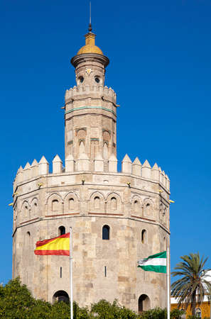 Torre del Oro (Tower of Gold) in Sevilla, Spainのeditorial素材