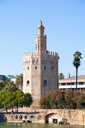 Torre del Oro (Tower of Gold) in Sevilla, Spainのeditorial素材