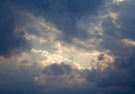 Moody sky with a clearance in the clouds