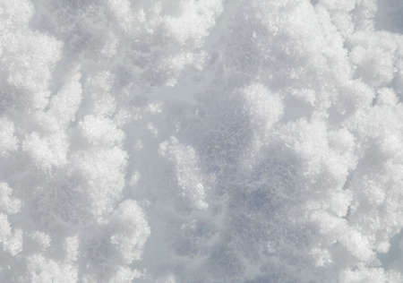 Surface of fresh snow in winter, macro shotの写真素材