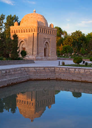 Ismail Samanid Mausoleum in Bukhara, ancient city in Uzbekistanの写真素材