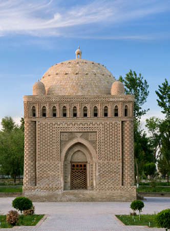 Ismail Samanid Mausoleum in Bukhara, Uzbekistanの写真素材