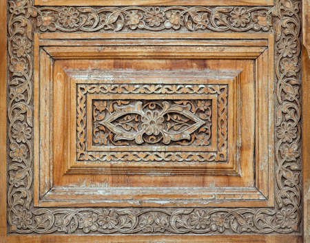 Traditional wood carving, Uzbekistanの写真素材