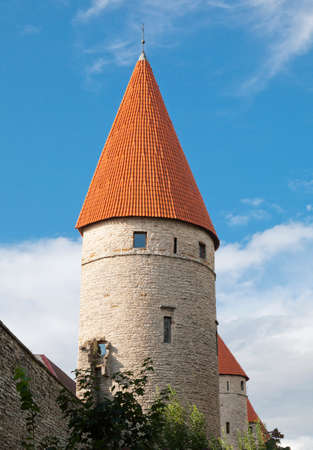 Medieval tower in Tallinnの写真素材