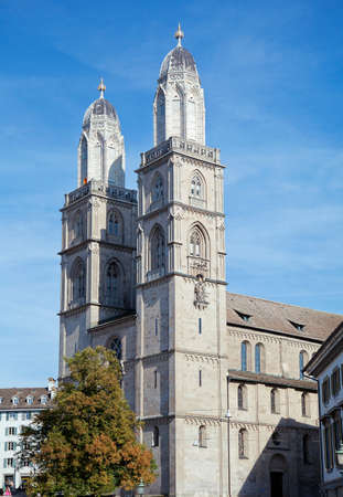Grossmunster cathedral, Zurichの写真素材