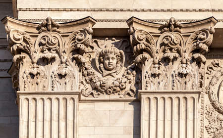 Facade detail of St. Stephens Basilica in Budapestの写真素材