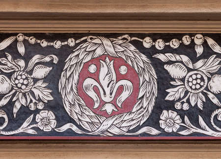 Art Nouveau style painting on a wall