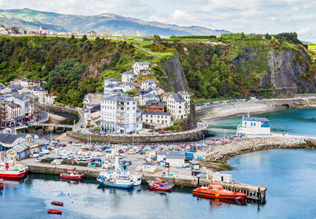 LUARCA, SPAIN - APRIL 25, 2015 - Seaport of Luarcaのeditorial素材