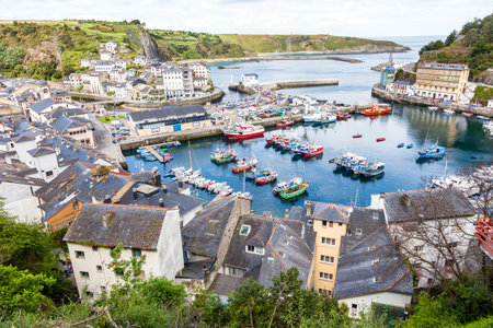 LUARCA, SPAIN - APRIL 25, 2015 - Seaport of Luarcaのeditorial素材