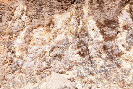 Close up of a vertical cliff in Timna Valley, Israel