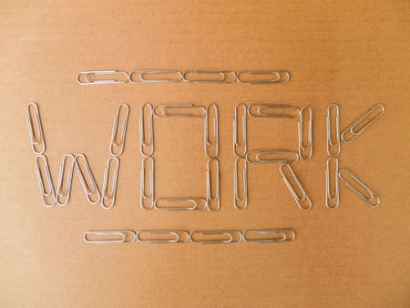 paper clip  in a word, that work.の写真素材