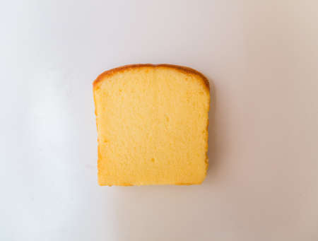A single slice of  bread isolated on white 