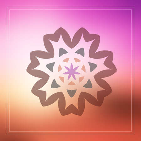 geometric design decorative elements on blur backgroundのイラスト素材