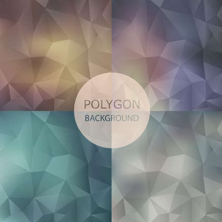 Set of abstract Geometric backgrounds. Polygonal ,retro styleのイラスト素材