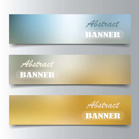 Blur color nature banner set  on gradient background.のイラスト素材