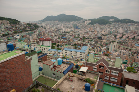 Top view of Busan Koreaの写真素材
