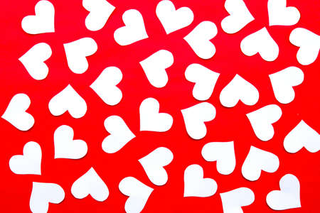 Paper Hearts on paperの写真素材