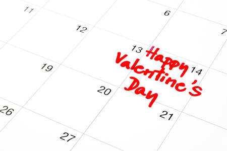 date of February 14 on the calendar, Valentine's Dayの写真素材