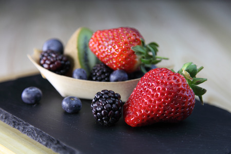 Fresh assorted berriesの写真素材