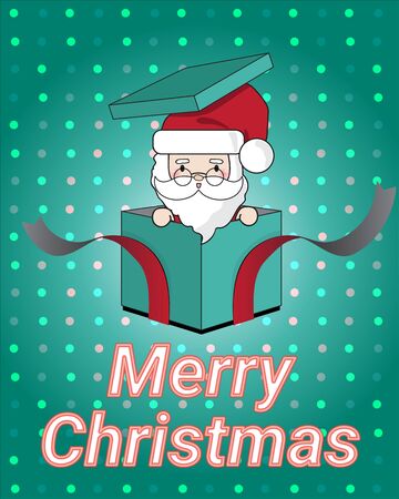 Merry Christmas and Happy New Year with Santa Gift.のイラスト素材