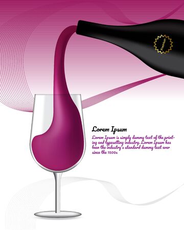Premium Red Wine for Christmas Party Illustrationのイラスト素材