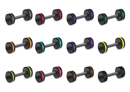 Dumbbell fitness healthy and sport concept Background Vectorのイラスト素材