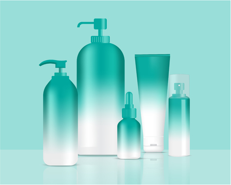 Green Bottles Set Background Illustration&#xD;のイラスト素材