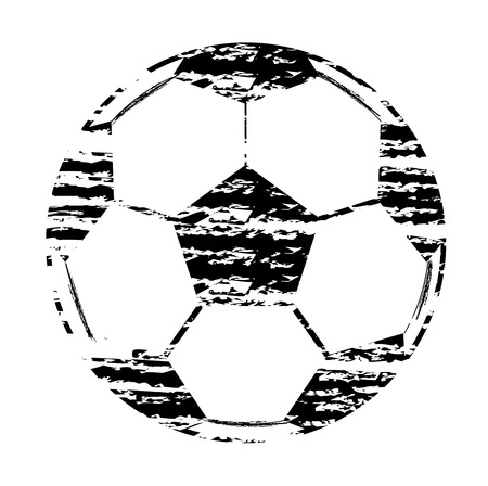 Black and white Stamp football isolated Set On White Background Illustrationのイラスト素材