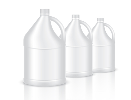 Mock up Realistic Plastic Gallon Packaging Product For Chemical Solution or Milk Bottle isolated Background.のイラスト素材