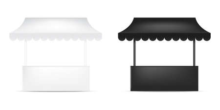 3D Mock up Realistic Shelf Display POP Booth for Sale Marketing Promotion Exhibition Background Illustrationのイラスト素材