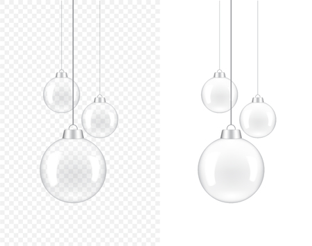 3D Realistic Transparent Lamp for interior decoration on white Background Illustrationのイラスト素材