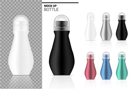 3D Deodorant Bottle Mock up Realistic Cosmetic for Skincare Product on White Background Illustration. Health Care and Medical Concept Design.のイラスト素材