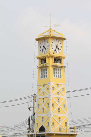 Clock Tower in Ratchaburi city, Thailandの写真素材
