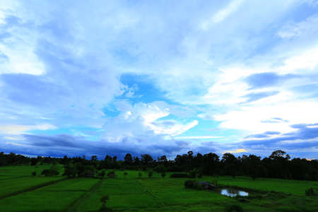 Clouds and sky at Amnat Charoen, Thailand.の写真素材