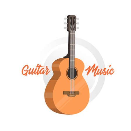 Guitar vector on white background.のイラスト素材