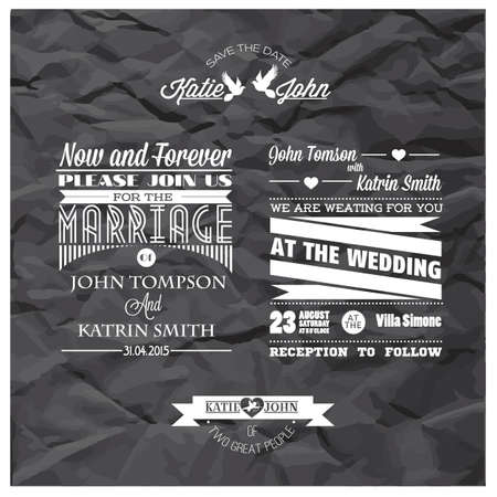 Wedding invitation card. Vector illustration.のイラスト素材