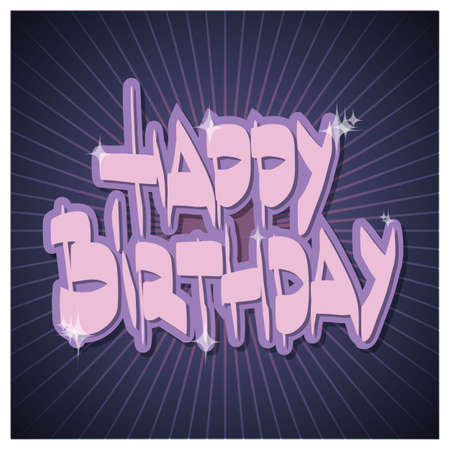 Happy Birthday. Colorful illustrations. Flat vector illustration.のイラスト素材