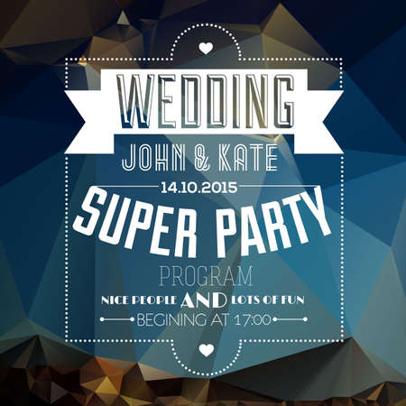 Wedding invitation card. Vector illustration.のイラスト素材