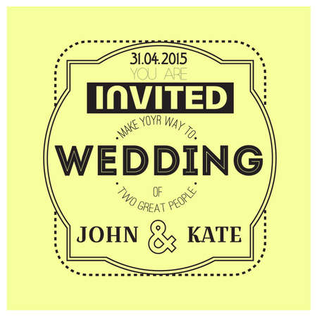 Wedding invitation card. Vector illustration.のイラスト素材