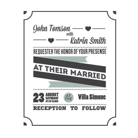 Wedding invitation card. Vector illustration.のイラスト素材