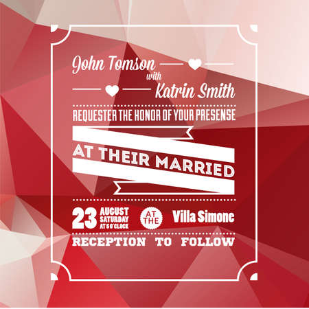 Wedding invitation card. Vector illustration.のイラスト素材